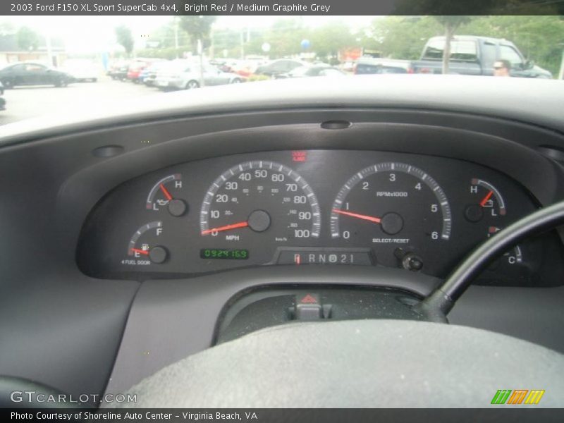 Bright Red / Medium Graphite Grey 2003 Ford F150 XL Sport SuperCab 4x4