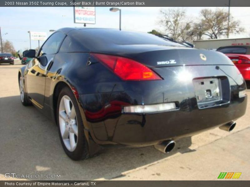 Super Black / Burnt Orange/Carbon Black 2003 Nissan 350Z Touring Coupe