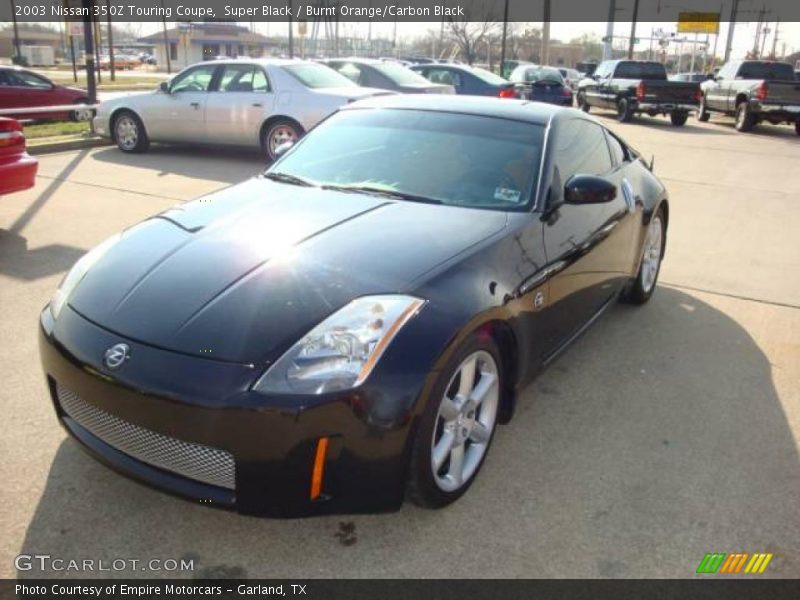 Super Black / Burnt Orange/Carbon Black 2003 Nissan 350Z Touring Coupe
