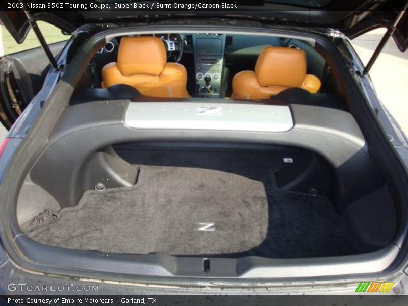 Super Black / Burnt Orange/Carbon Black 2003 Nissan 350Z Touring Coupe