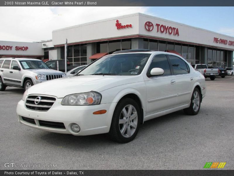 Glacier White Pearl / Blond 2003 Nissan Maxima GLE