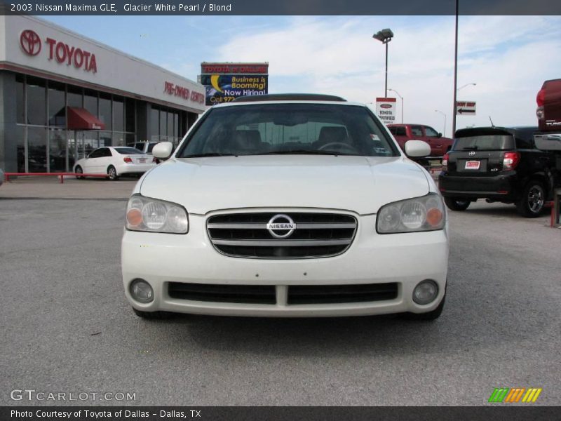 Glacier White Pearl / Blond 2003 Nissan Maxima GLE