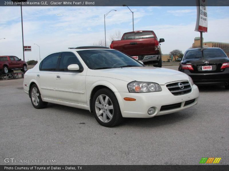 Glacier White Pearl / Blond 2003 Nissan Maxima GLE