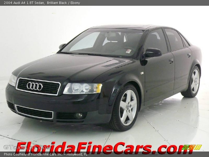 Brilliant Black / Ebony 2004 Audi A4 1.8T Sedan