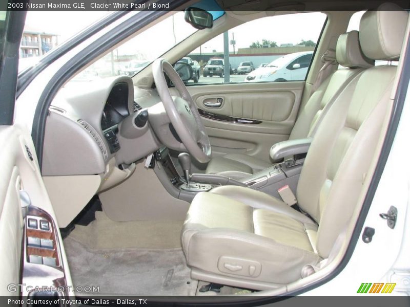 Glacier White Pearl / Blond 2003 Nissan Maxima GLE