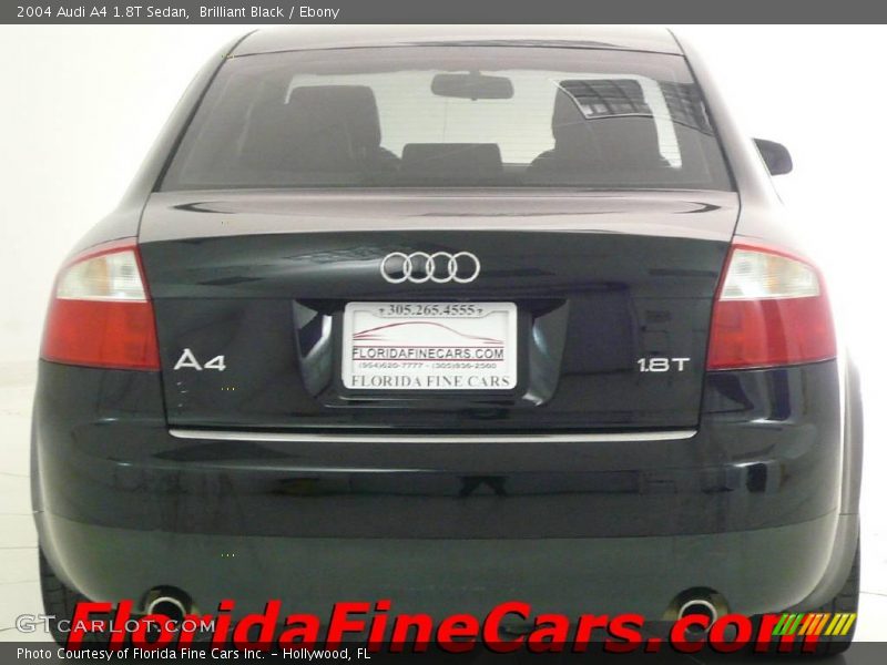 Brilliant Black / Ebony 2004 Audi A4 1.8T Sedan