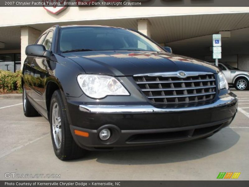 Brilliant Black / Dark Khaki/Light Graystone 2007 Chrysler Pacifica Touring