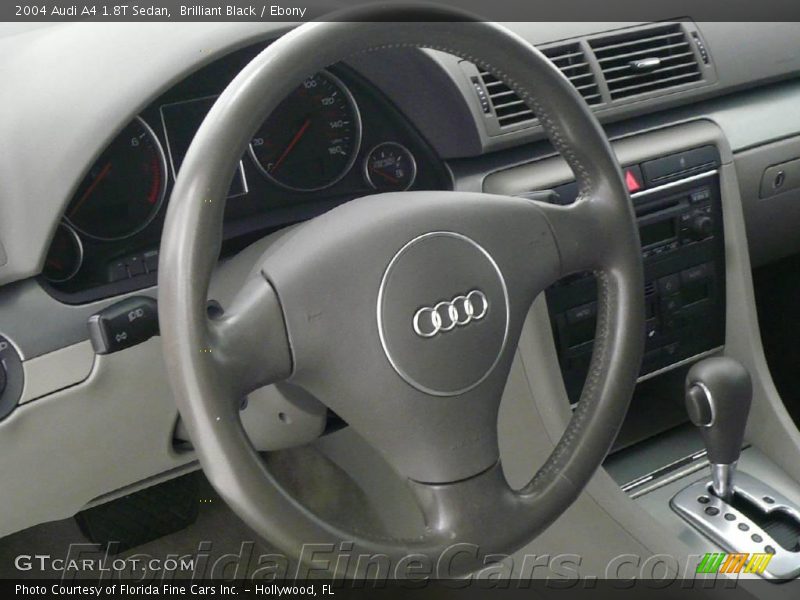 Brilliant Black / Ebony 2004 Audi A4 1.8T Sedan