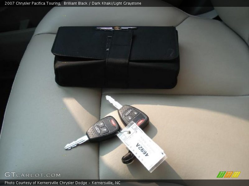Brilliant Black / Dark Khaki/Light Graystone 2007 Chrysler Pacifica Touring