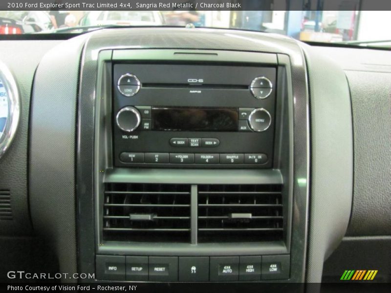 Sangria Red Metallic / Charcoal Black 2010 Ford Explorer Sport Trac Limited 4x4