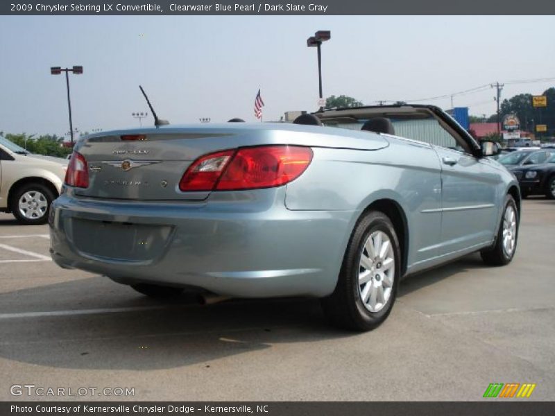 Clearwater Blue Pearl / Dark Slate Gray 2009 Chrysler Sebring LX Convertible