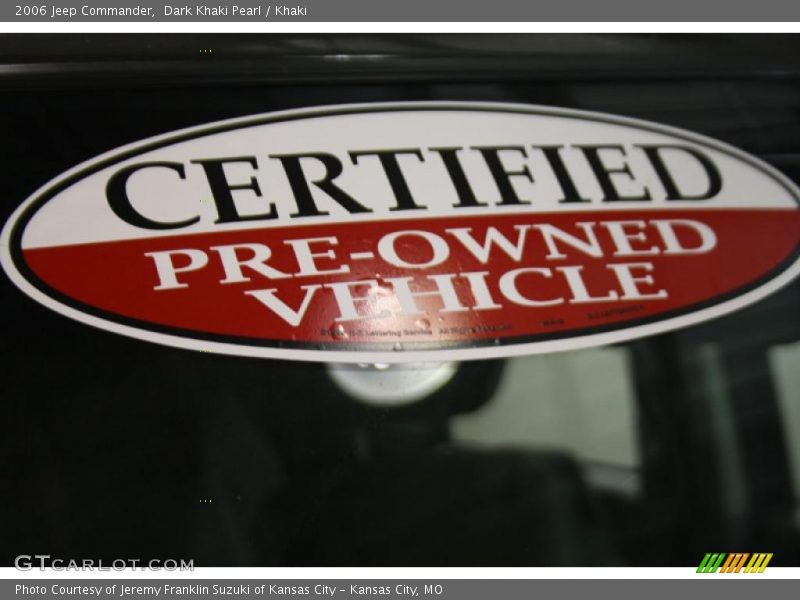 Dark Khaki Pearl / Khaki 2006 Jeep Commander