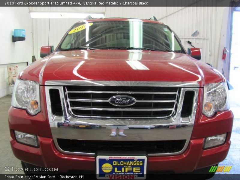 Sangria Red Metallic / Charcoal Black 2010 Ford Explorer Sport Trac Limited 4x4