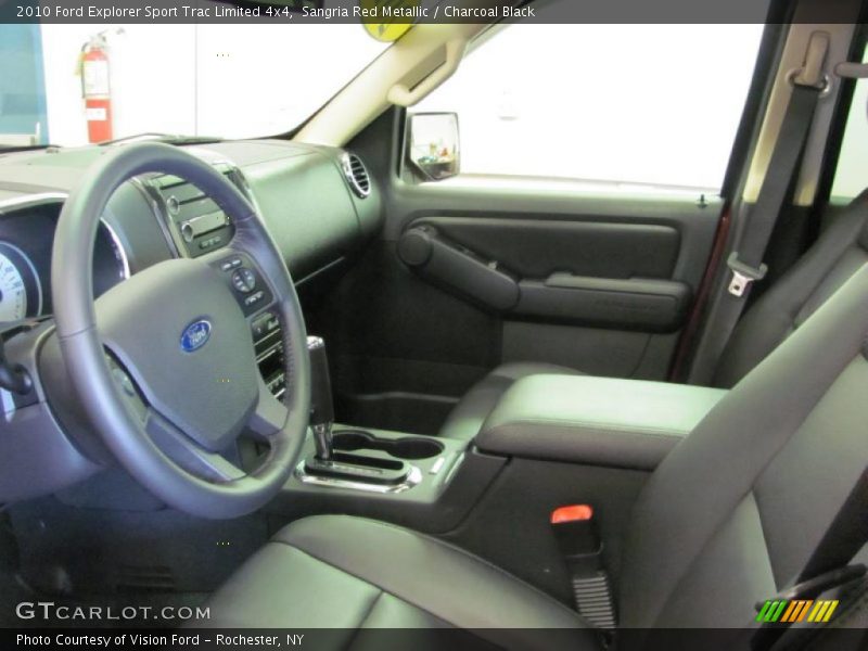 Sangria Red Metallic / Charcoal Black 2010 Ford Explorer Sport Trac Limited 4x4