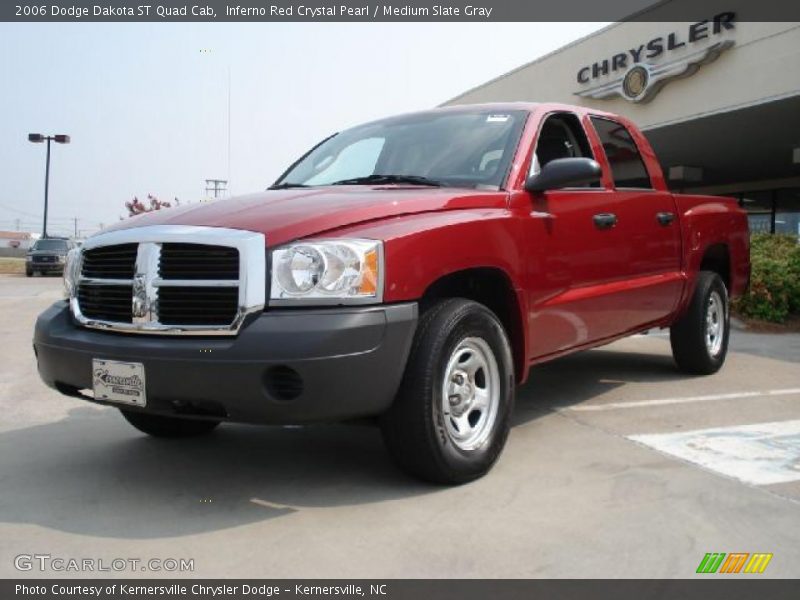 Inferno Red Crystal Pearl / Medium Slate Gray 2006 Dodge Dakota ST Quad Cab
