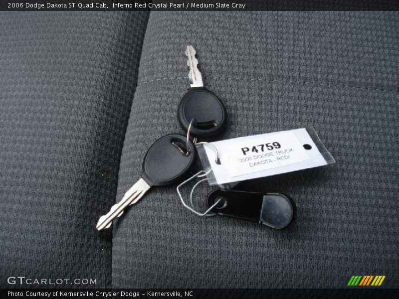Inferno Red Crystal Pearl / Medium Slate Gray 2006 Dodge Dakota ST Quad Cab