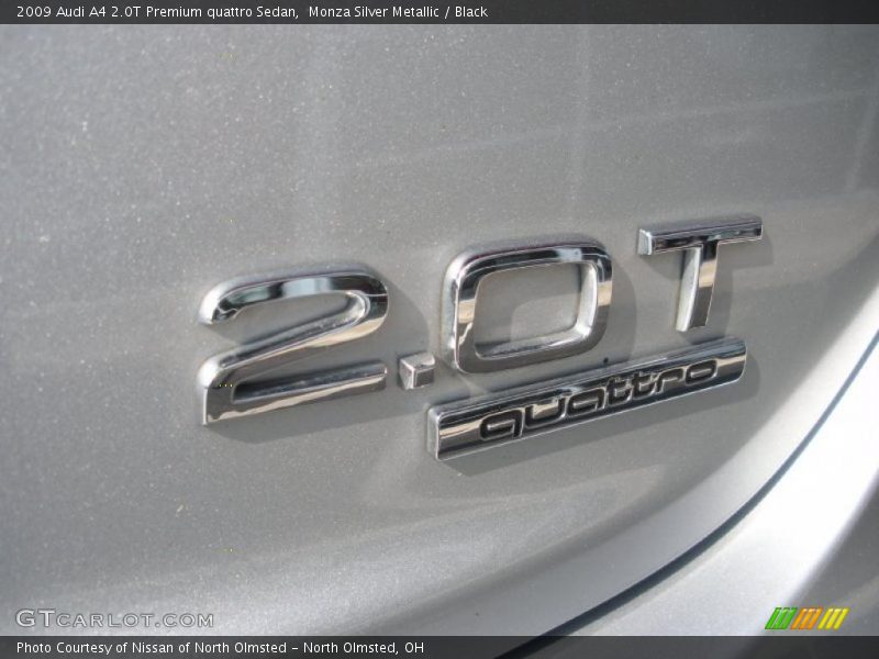Monza Silver Metallic / Black 2009 Audi A4 2.0T Premium quattro Sedan