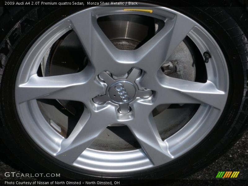 Monza Silver Metallic / Black 2009 Audi A4 2.0T Premium quattro Sedan