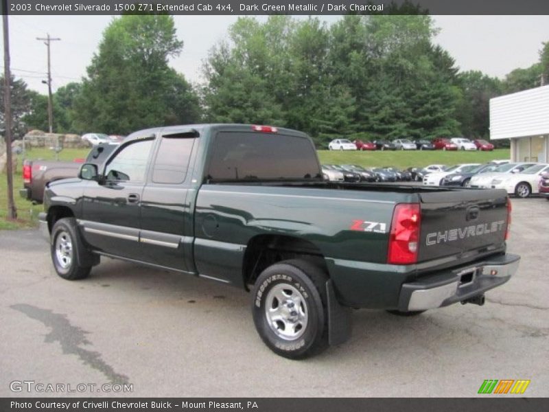 Dark Green Metallic / Dark Charcoal 2003 Chevrolet Silverado 1500 Z71 Extended Cab 4x4