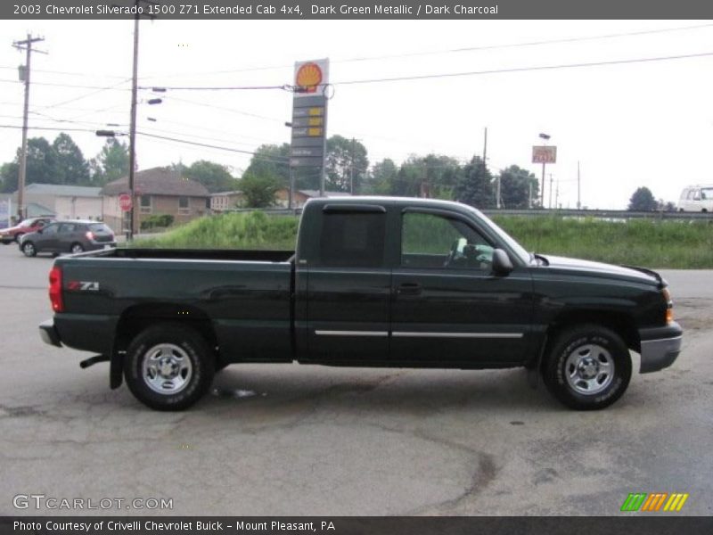 Dark Green Metallic / Dark Charcoal 2003 Chevrolet Silverado 1500 Z71 Extended Cab 4x4