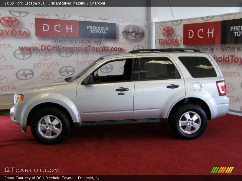 Brilliant Silver Metallic / Charcoal 2009 Ford Escape XLT