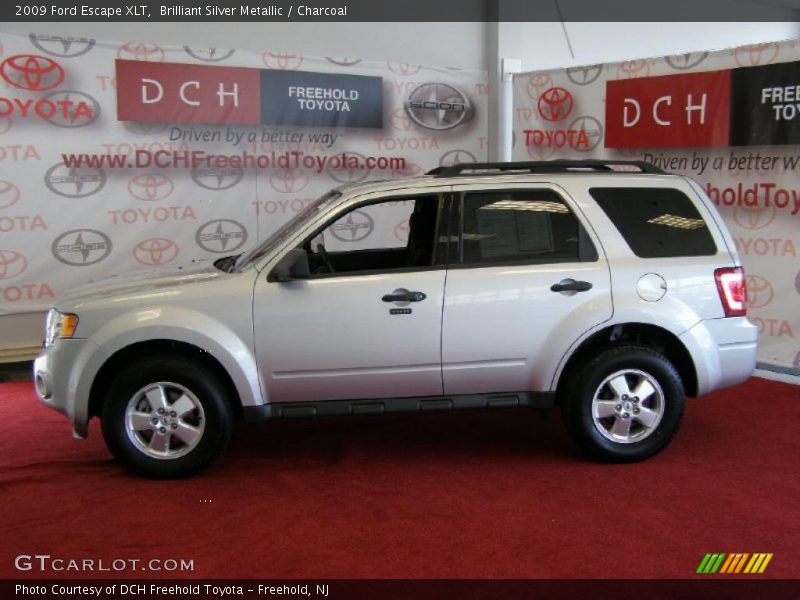 Brilliant Silver Metallic / Charcoal 2009 Ford Escape XLT