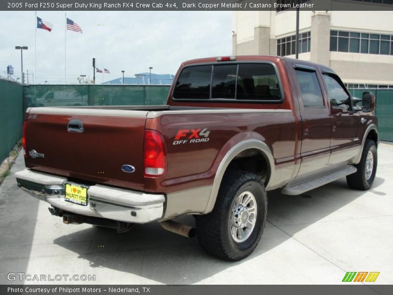 Dark Copper Metallic / Castano Brown Leather 2005 Ford F250 Super Duty King Ranch FX4 Crew Cab 4x4