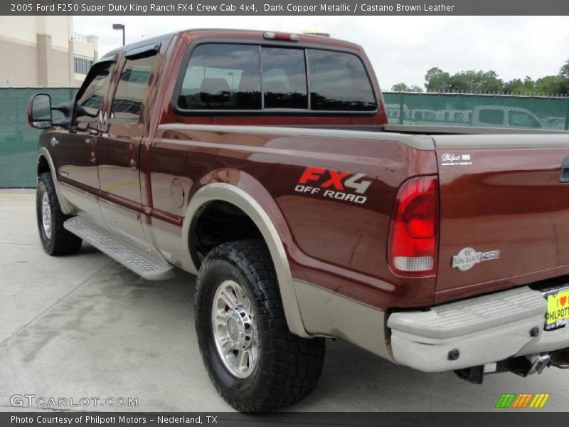 Dark Copper Metallic / Castano Brown Leather 2005 Ford F250 Super Duty King Ranch FX4 Crew Cab 4x4