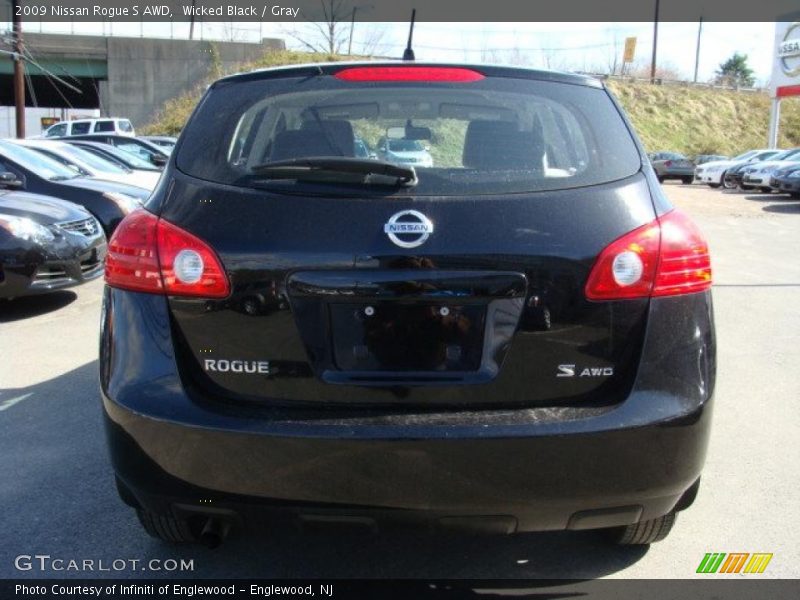 Wicked Black / Gray 2009 Nissan Rogue S AWD