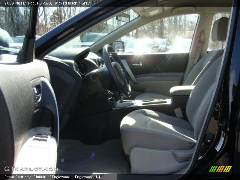 Wicked Black / Gray 2009 Nissan Rogue S AWD