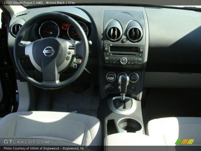 Wicked Black / Gray 2009 Nissan Rogue S AWD