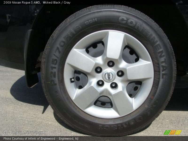 Wicked Black / Gray 2009 Nissan Rogue S AWD