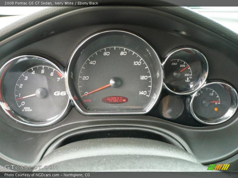 Ivory White / Ebony Black 2008 Pontiac G6 GT Sedan