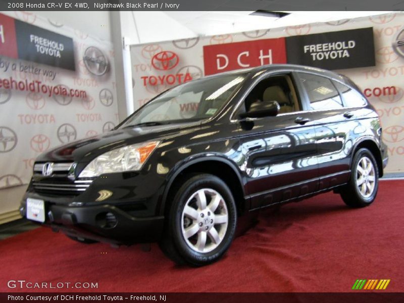 Nighthawk Black Pearl / Ivory 2008 Honda CR-V EX 4WD