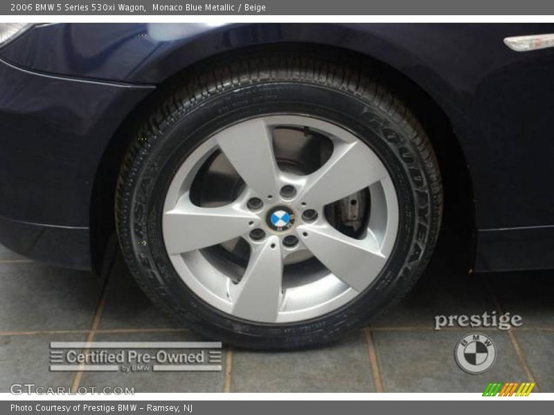 Monaco Blue Metallic / Beige 2006 BMW 5 Series 530xi Wagon