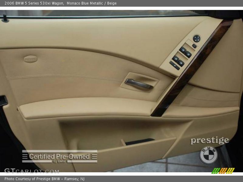 Monaco Blue Metallic / Beige 2006 BMW 5 Series 530xi Wagon