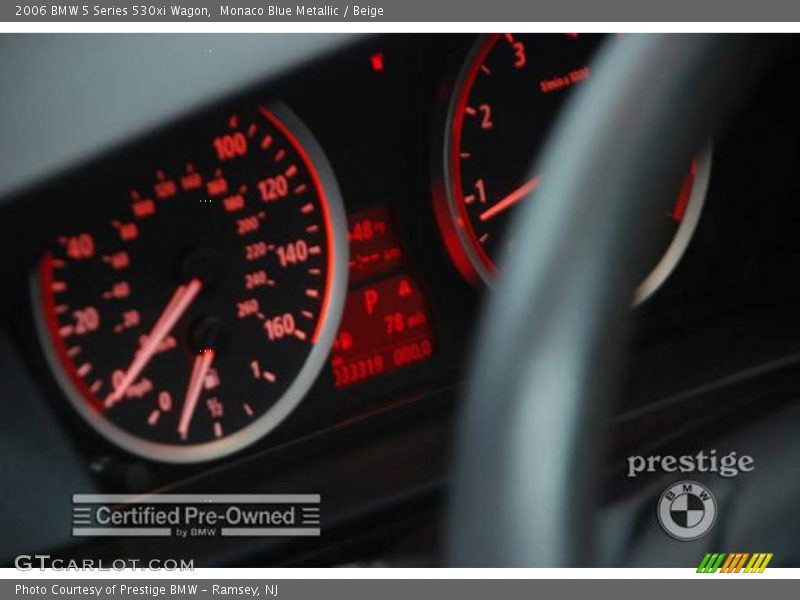 Monaco Blue Metallic / Beige 2006 BMW 5 Series 530xi Wagon