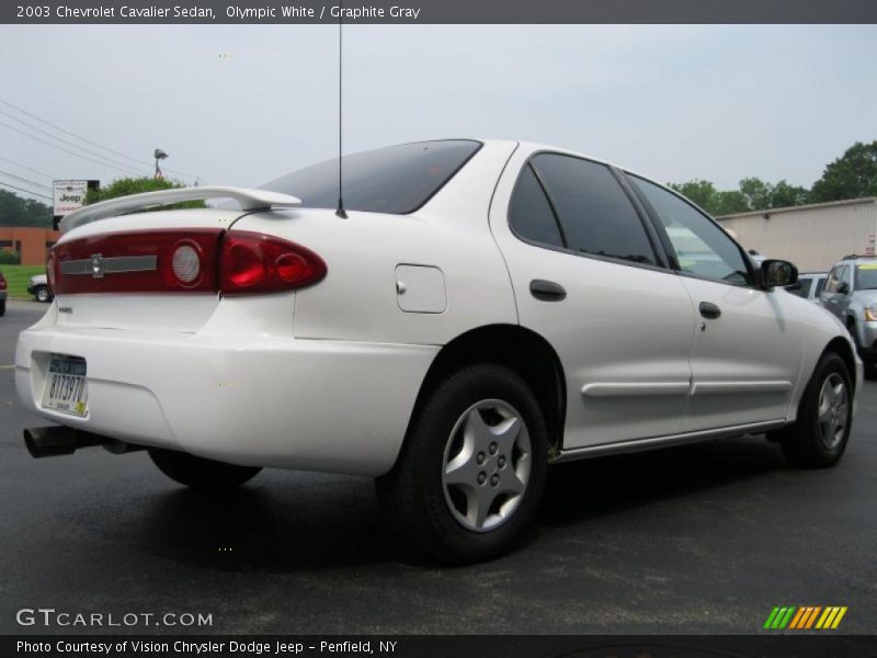 Olympic White / Graphite Gray 2003 Chevrolet Cavalier Sedan