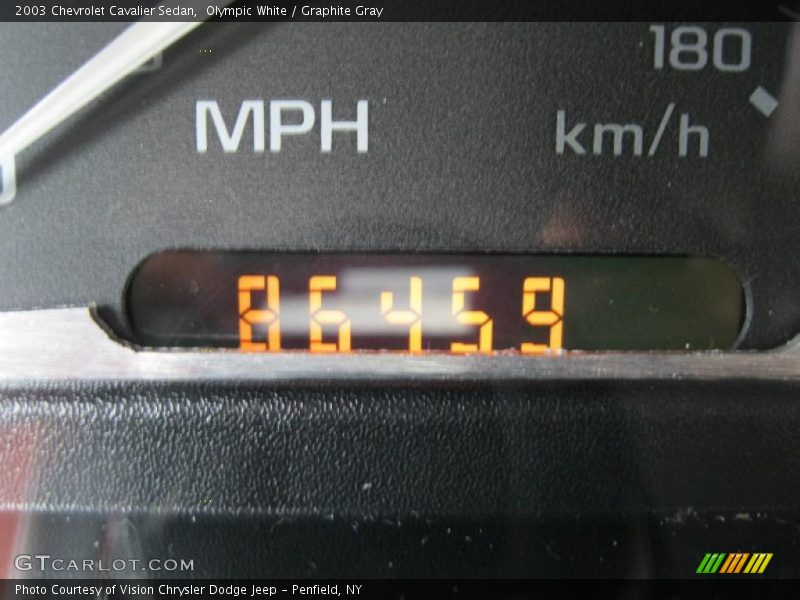 Olympic White / Graphite Gray 2003 Chevrolet Cavalier Sedan