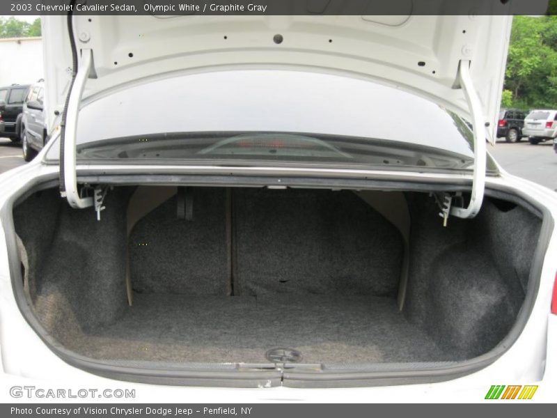 Olympic White / Graphite Gray 2003 Chevrolet Cavalier Sedan