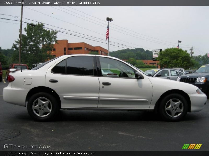 Olympic White / Graphite Gray 2003 Chevrolet Cavalier Sedan