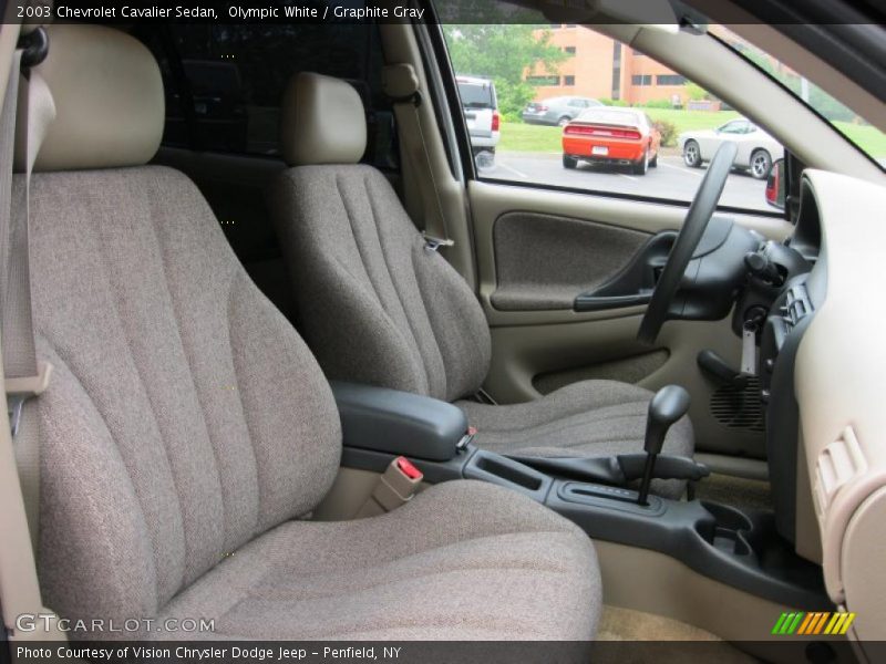 Olympic White / Graphite Gray 2003 Chevrolet Cavalier Sedan