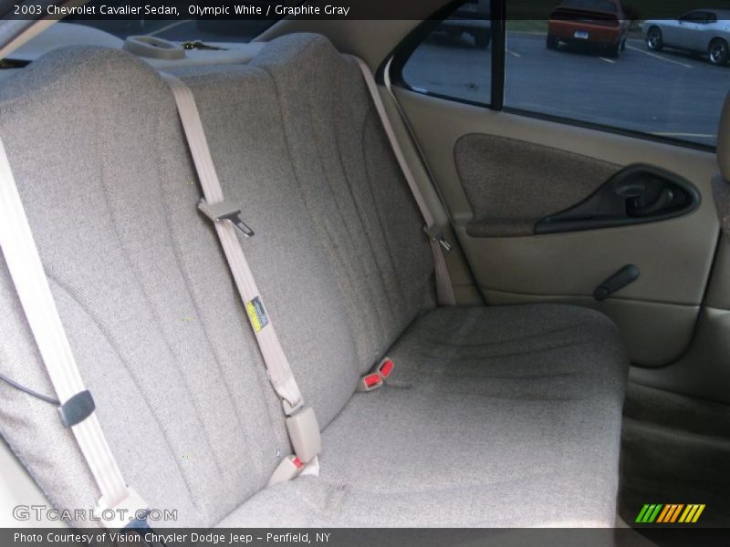 Olympic White / Graphite Gray 2003 Chevrolet Cavalier Sedan