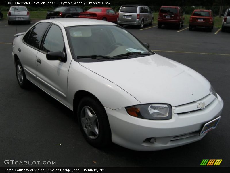 Olympic White / Graphite Gray 2003 Chevrolet Cavalier Sedan