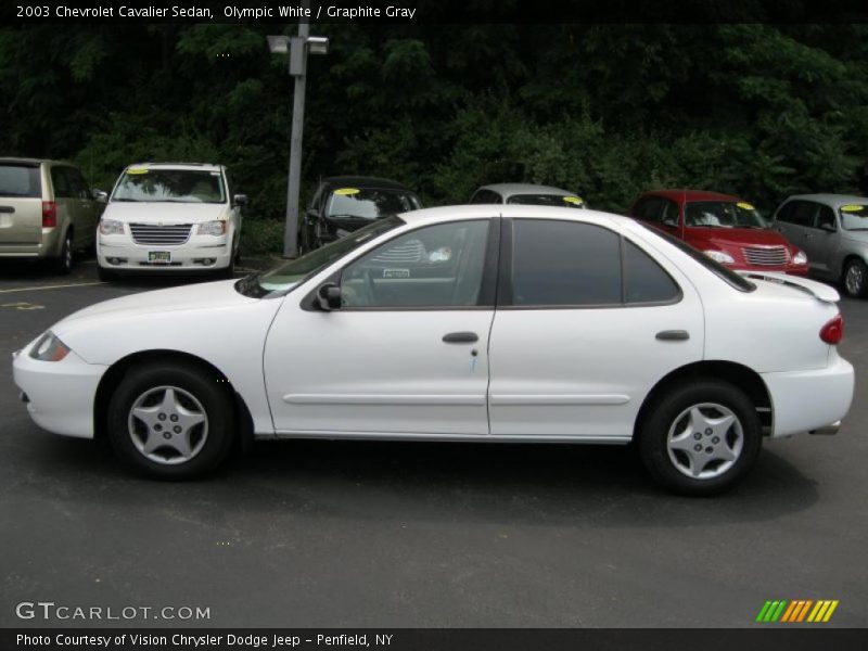 Olympic White / Graphite Gray 2003 Chevrolet Cavalier Sedan