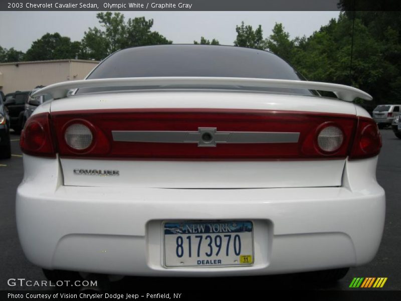 Olympic White / Graphite Gray 2003 Chevrolet Cavalier Sedan