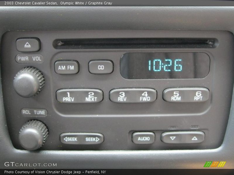 Olympic White / Graphite Gray 2003 Chevrolet Cavalier Sedan