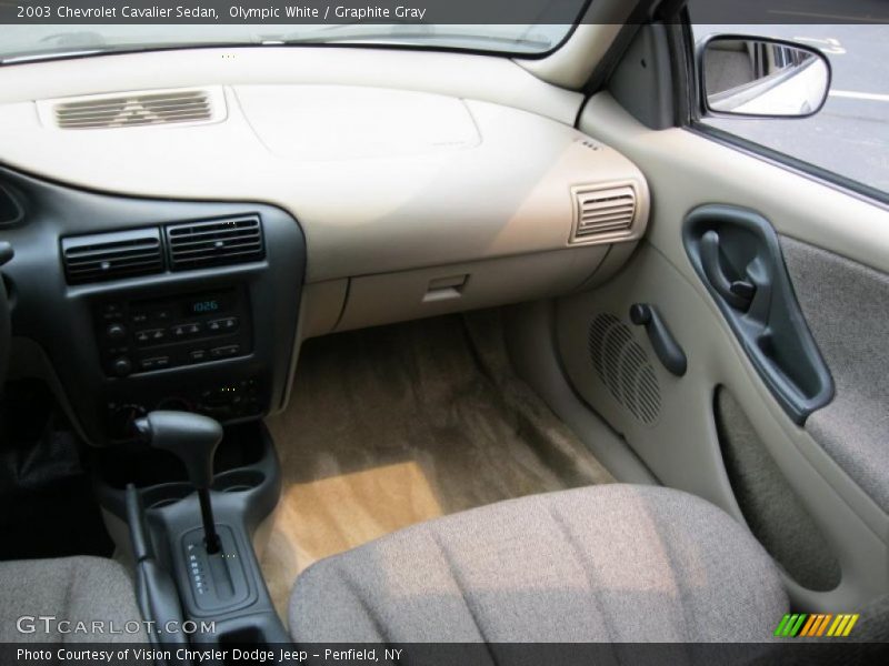 Olympic White / Graphite Gray 2003 Chevrolet Cavalier Sedan