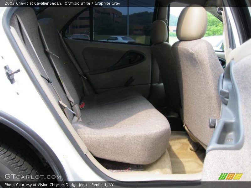 Olympic White / Graphite Gray 2003 Chevrolet Cavalier Sedan