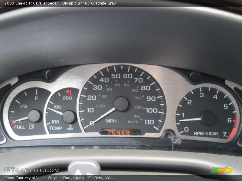 Olympic White / Graphite Gray 2003 Chevrolet Cavalier Sedan